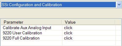 SSi Configuration and Calibration Menu